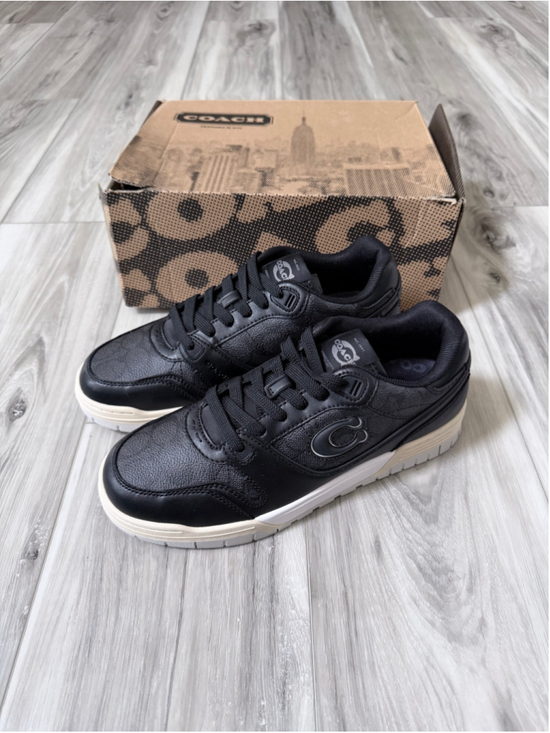 Coach Other - Coach Soho Signature Sneakers Men’s 8.5 Charcoal Black C Logo CAQ10 New in Box